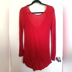 NWOT Zara Red Long Sleeves Top (Size Medium)